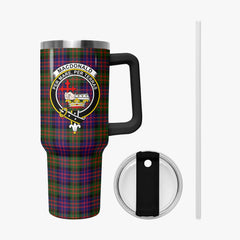 MacDonald Modern Tartan Crest 40 oz Insulated Tumbler with Handle
