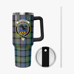 McDonnell of Glengarry Ancient Tartan Crest 40 oz Insulated Tumbler with Handle