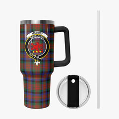 McDuff Hunting Modern Tartan Crest 40 oz Insulated Tumbler with Handle