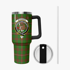 McKinnon Hunting Modern Tartan Crest 40 oz Insulated Tumbler with Handle