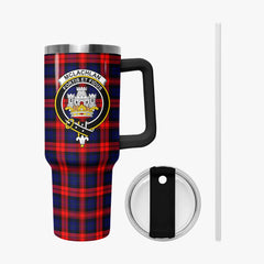 McLachlan Modern Tartan Crest 40 oz Insulated Tumbler with Handle