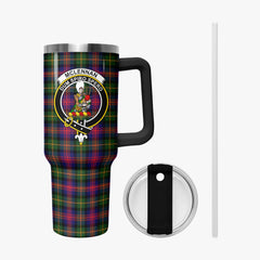 McLennan Modern Tartan Crest 40 oz Insulated Tumbler with Handle