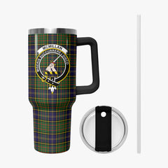 McMillan Hunting Modern Tartan Crest 40 oz Insulated Tumbler with Handle