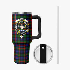 Murray of Atholl Modern Tartan Crest 40 oz Insulated Tumbler with Handle