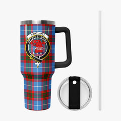 Pentland Tartan Crest 40 oz Insulated Tumbler with Handle