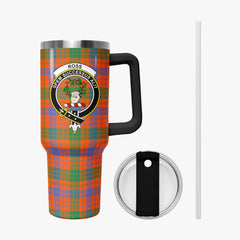 Ross Ancient Tartan Crest 40 oz Insulated Tumbler with Handle