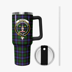 Russell Modern Tartan Crest 40 oz Insulated Tumbler with Handle