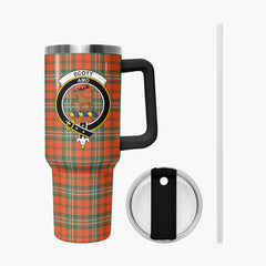 Scott Ancient Tartan Crest 40 oz Insulated Tumbler with Handle