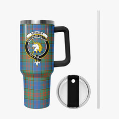 Stewart of Appin Hunting Ancient Tartan Crest 40 oz Insulated Tumbler with Handle