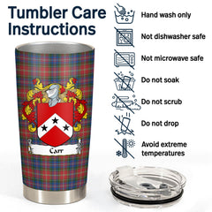 Carr Tartan Coat of Arms Tumbler