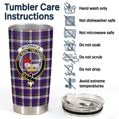 McDonald Dress Modern Tartan Crest Tumbler