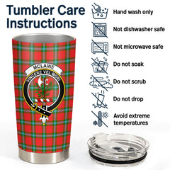 McLaine of Loch Buie Tartan Crest Tumbler