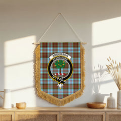 Anderson Ancient Tartan Crest Wall Hanging Banner - Wood Pole