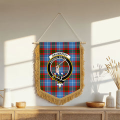 Dalmahoy Tartan Crest Wall Hanging Banner - Wood Pole