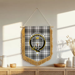 Glendinning Tartan Crest Wall Hanging Banner - Wood Pole