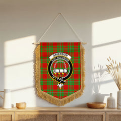 Grierson Tartan Crest Wall Hanging Banner - Wood Pole