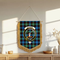 Guthrie Ancient Tartan Crest Wall Hanging Banner - Wood Pole