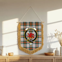 MacDuff Dress Ancient Tartan Crest Wall Hanging Banner - Wood Pole