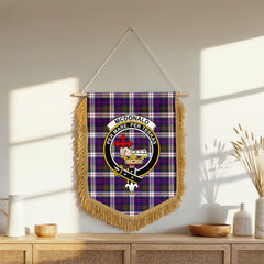 McDonald Dress Modern Tartan Crest Wall Hanging Banner - Wood Pole