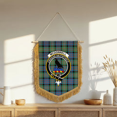 McDonnell of Glengarry Ancient Tartan Crest Wall Hanging Banner - Wood Pole