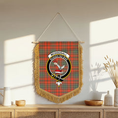 McDougall Ancient Tartan Crest Wall Hanging Banner - Wood Pole