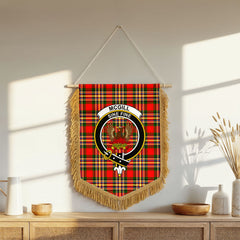 McGill Modern Tartan Crest Wall Hanging Banner - Wood Pole