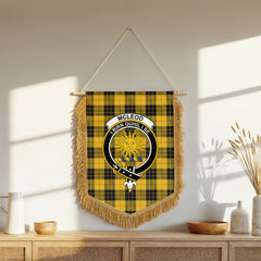 McLeod of Lewis Ancient Tartan Crest Wall Hanging Banner - Wood Pole