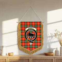 Nesbitt Ancient Tartan Crest Wall Hanging Banner - Wood Pole