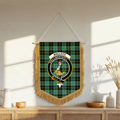 Wallace Hunting Ancient Tartan Crest Wall Hanging Banner - Wood Pole