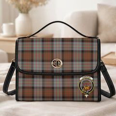 Cameron of Erracht Weathered Tartan Crest Satchel Bag