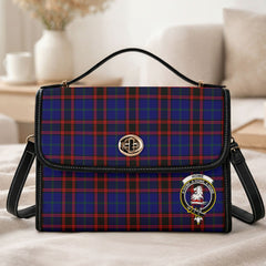 Home Modern Tartan Crest Satchel Bag