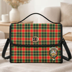 McLachlan Hunting Modern Tartan Crest Satchel Bag