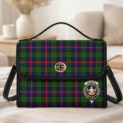 Urquhart Modern Tartan Crest Satchel Bag