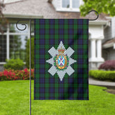 Black Watch Weathered Tartan Crest Garden Flag