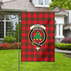 Grant Modern Tartan Crest Garden Flag