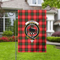 Nesbitt Modern Tartan Crest Garden Flag