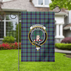 Stevenson Tartan Crest Garden Flag