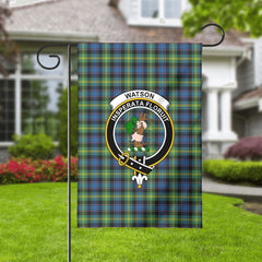 Watson Ancient Tartan Crest Garden Flag
