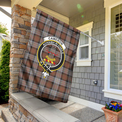 Cameron of Erracht Weathered Tartan Crest Garden Flag