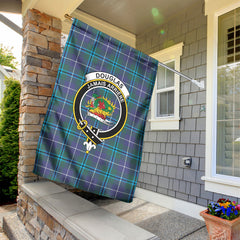 Douglas Modern Tartan Crest Garden Flag