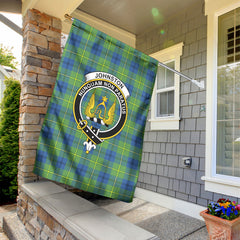 Johnston Ancient Tartan Crest Garden Flag
