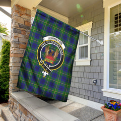 Johnston of Caskieben Tartan Crest Garden Flag
