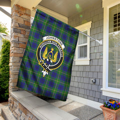 Johnstone Modern Tartan Crest Garden Flag