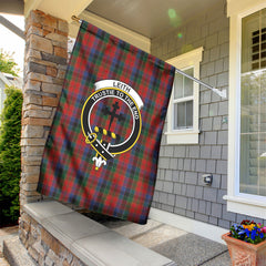 Leith Tartan Crest Garden Flag