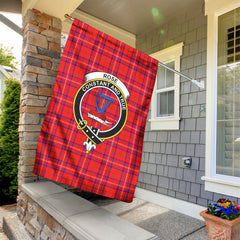 Rose Modern Tartan Crest Garden Flag