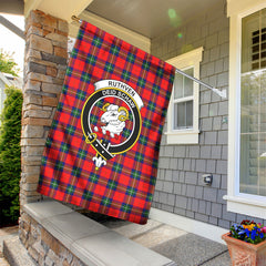 Ruthven Modern Tartan Crest Garden Flag