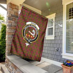 Skene Modern Tartan Crest Garden Flag