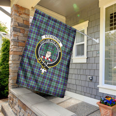 Stevenson Tartan Crest Garden Flag