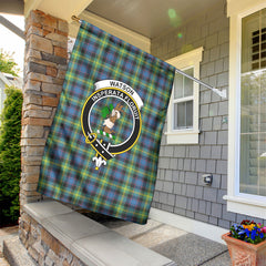 Watson Ancient Tartan Crest Garden Flag