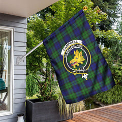 Campbell Modern Tartan Crest Garden Flag